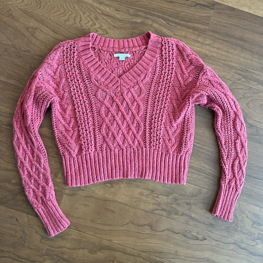 LOT OF 3 Women’s Sweaters American Eagle, PINK, Aeropostale size Small and XS